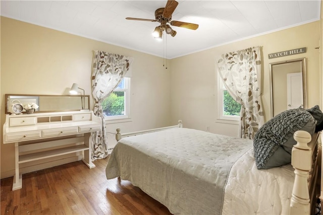 86 Weekapaug Rd, Westerly, RI 02891 - bedroom featuring wood finished floors, crown molding, and ceiling fan
