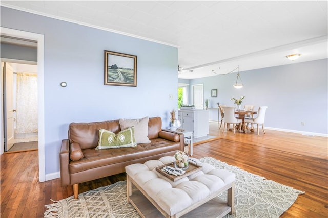 86 Weekapaug Rd, Westerly, RI 02891 - living room with hardwood / wood-style flooring and baseboards