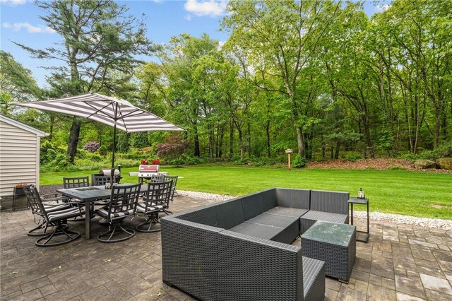 10 Bigelow Rd, Johnston, RI 02919 - view of patio / terrace with an outdoor living space, outdoor dining space, and grilling area