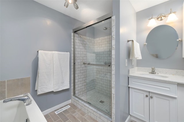 5390 Post Rd Unit 9, Warwick, RI 02818 - bathroom with a stall shower, vanity, and baseboards