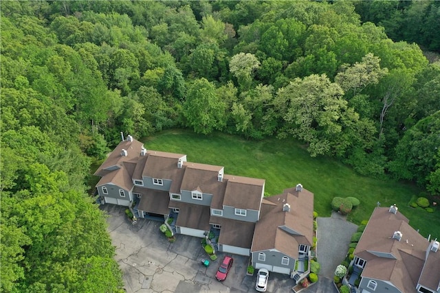 5390 Post Rd Unit 9, Warwick, RI 02818 - aerial view of residential area featuring a heavily wooded area
