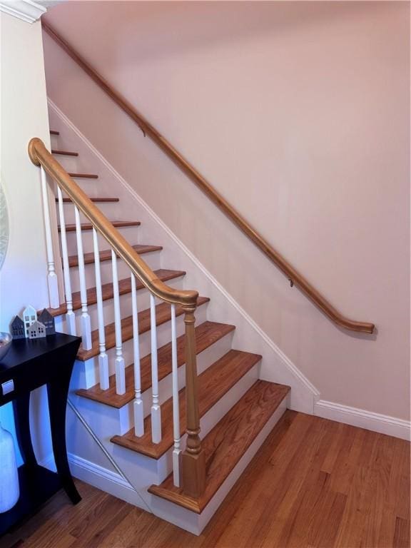 60 Farm Dr, Cumberland, RI 02864 - stairway with wood finished floors and baseboards