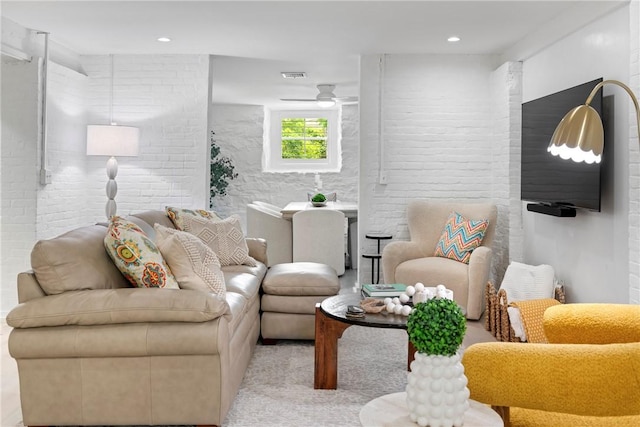 426 Spring St Unit B101, Newport, RI 02840 - living area featuring a ceiling fan
