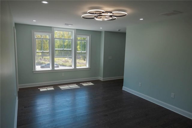 9 Chase Ln, Lincoln, RI 02865 - empty room with dark wood-type flooring, baseboards, and recessed lighting