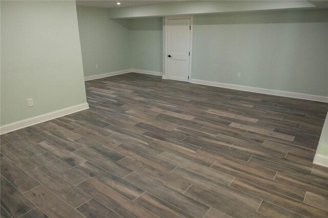 9 Chase Ln, Lincoln, RI 02865 - finished basement featuring recessed lighting, dark wood-type flooring, and baseboards