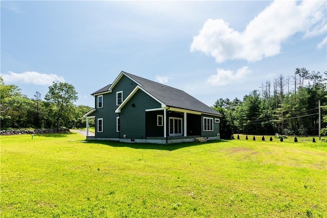 125 Fairview Ave, Hopkinton, RI 02832 - rear view of house with a yard