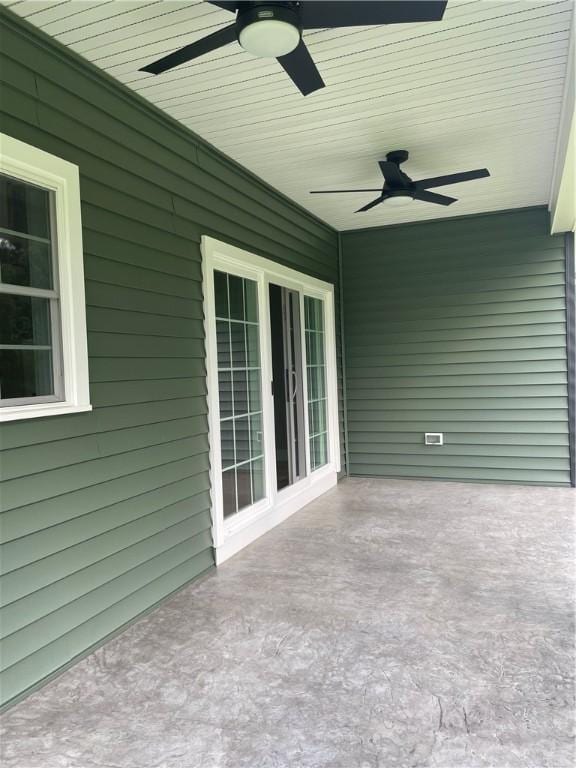 125 Fairview Ave, Hopkinton, RI 02832 - view of patio featuring ceiling fan