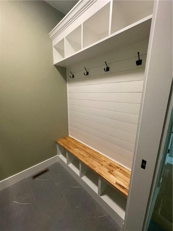 125 Fairview Ave, Hopkinton, RI 02832 - mudroom featuring baseboards and dark tile patterned floors