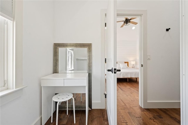 23 Hemlock St, Narragansett, RI 02882 - corridor with wood finished floors and baseboards