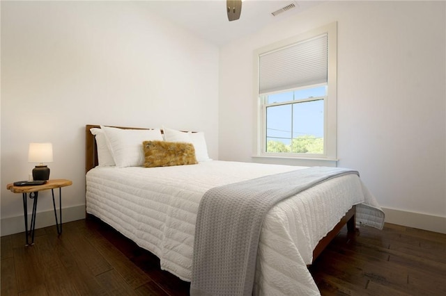 23 Hemlock St, Narragansett, RI 02882 - bedroom with hardwood / wood-style floors, baseboards, and ceiling fan