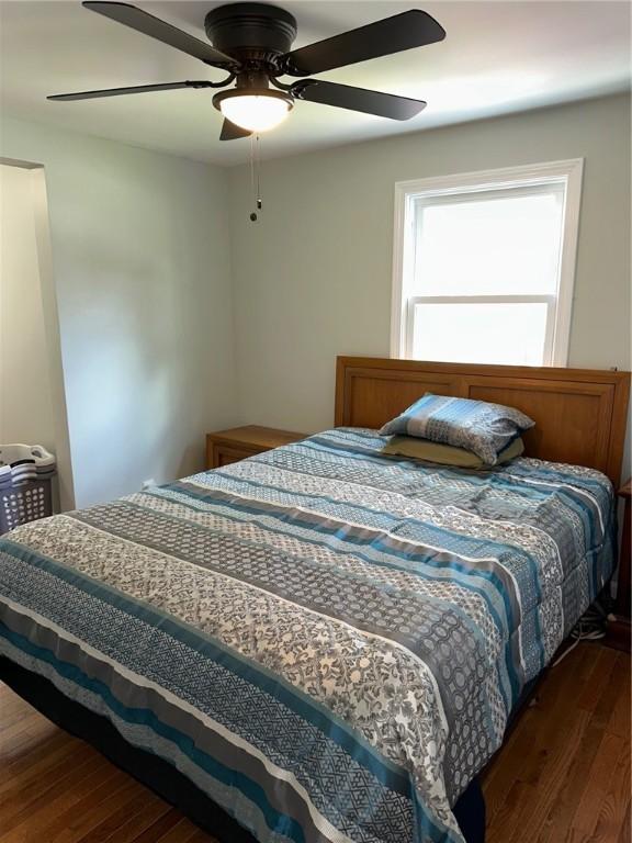 21 Baldwin Rd, Warwick, RI 02886 - bedroom featuring wood finished floors and a ceiling fan