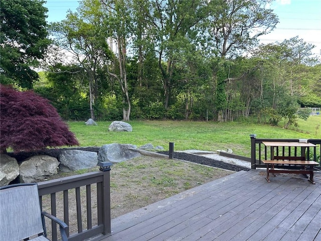 21 Baldwin Rd, Warwick, RI 02886 - wooden deck featuring a yard