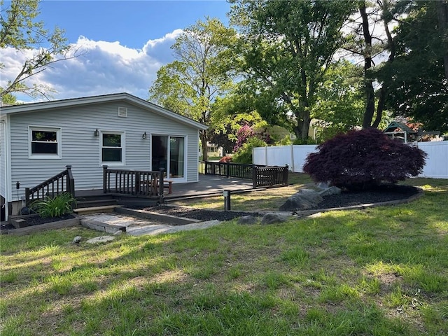 21 Baldwin Rd, Warwick, RI 02886 - rear view of house with a deck
