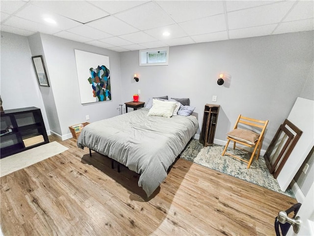 294 Railroad Ave, North Kingstown, RI 02874 - bedroom featuring wood finished floors, baseboards, a paneled ceiling, and recessed lighting