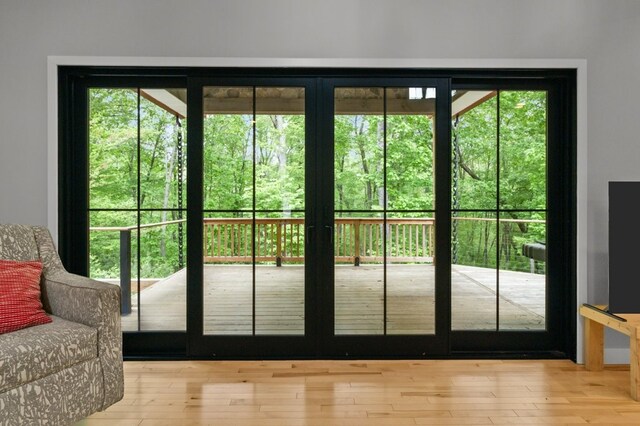 45 Lloyd Bowen Ct, Glocester, RI 02814 - doorway to outside with wood finished floors