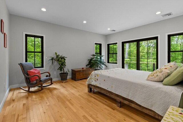45 Lloyd Bowen Ct, Glocester, RI 02814 - bedroom with light wood-style floors, baseboards, and recessed lighting