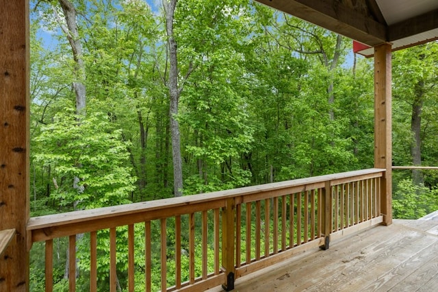 45 Lloyd Bowen Ct, Glocester, RI 02814 - wooden deck with a forest view
