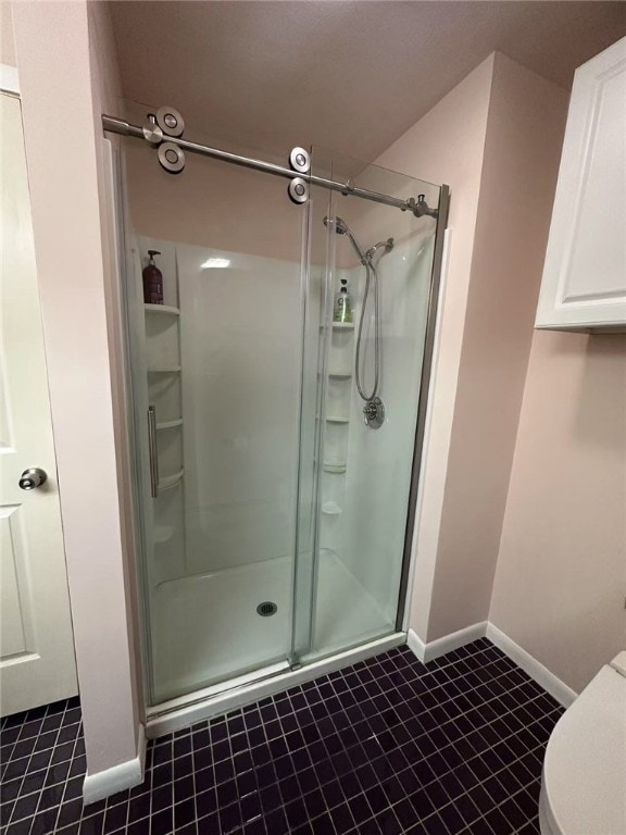 53 Morgan Ct, North Kingstown, RI 02852 - full bathroom with a shower stall and tile patterned flooring