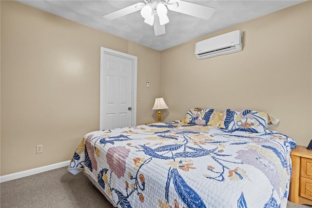53 Morgan Ct, North Kingstown, RI 02852 - carpeted bedroom with an AC wall unit and a ceiling fan
