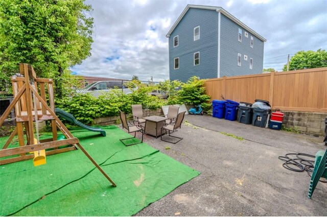 12 Hamilton St, Providence, RI 02907 - view of patio / terrace featuring a playground