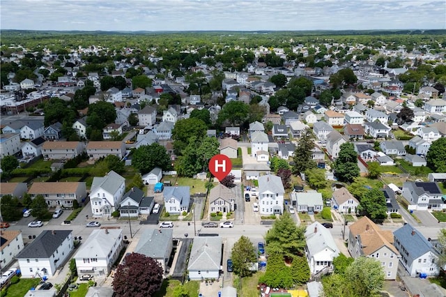 130 Hunts Ave, Pawtucket, RI 02861 - aerial overview of property's location featuring nearby suburban area