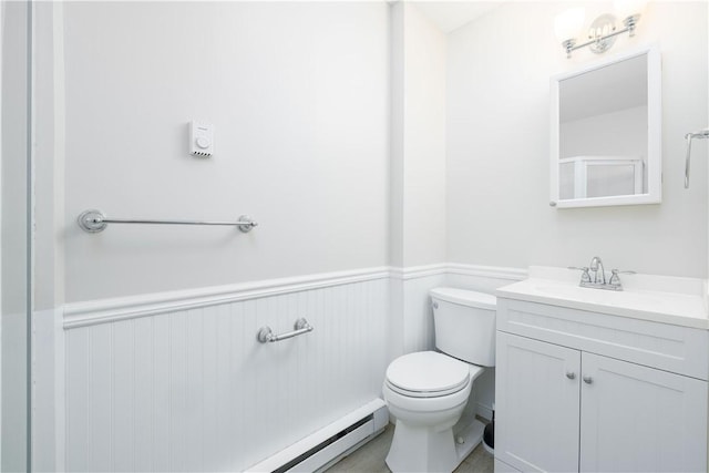 130 Hunts Ave, Pawtucket, RI 02861 - bathroom featuring a wainscoted wall, vanity, and toilet