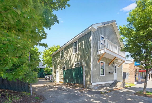 848 Dexter St, Central Falls, RI 02863 - view of side of home with a balcony