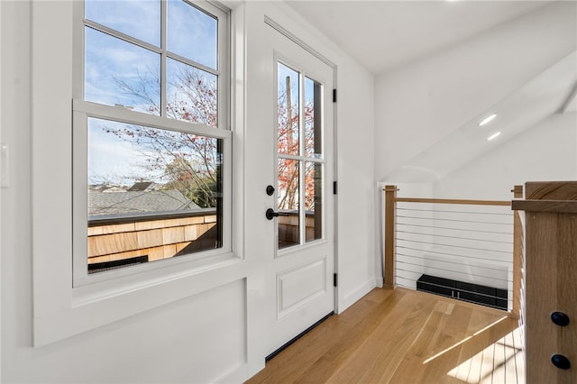 14 Robinson St, Narragansett, RI 02882 - doorway featuring wood finished floors and baseboards