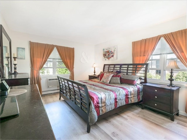 23 Bullocks Point Ave Unit 2/4C, East Providence, RI 02915 - bedroom with light wood-type flooring and a baseboard heating unit