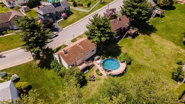 29 Valley View Dr, Cranston, RI 02921 - aerial perspective of suburban area featuring a pool area