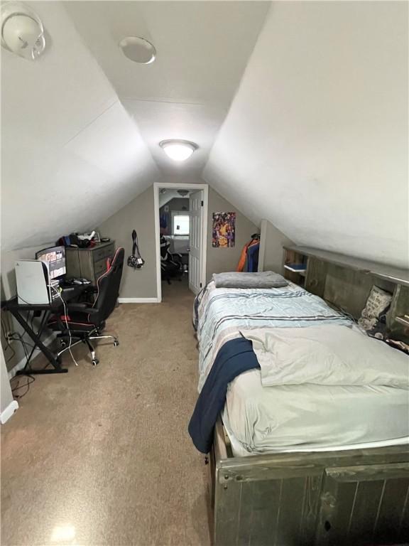 86 Edgemere Ave, Providence, RI 02909 - carpeted bedroom with vaulted ceiling
