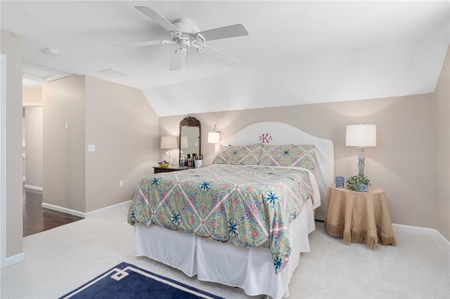 3 Berm Dr, Cumberland, RI 02864 - bedroom featuring carpet flooring, ceiling fan, baseboards, and lofted ceiling