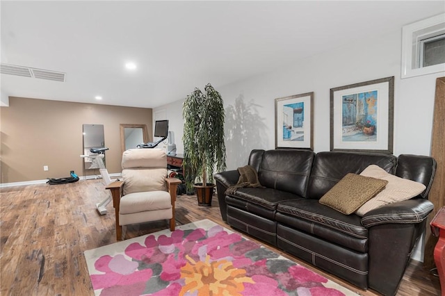 3 Berm Dr, Cumberland, RI 02864 - living room featuring wood finished floors, baseboards, and recessed lighting