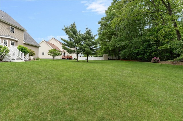 3 Berm Dr, Cumberland, RI 02864 - view of green lawn with stairway