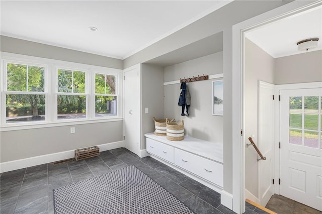 211 Rumstick Rd, Barrington, RI 02806 - mudroom with healthy amount of natural light and ornamental molding