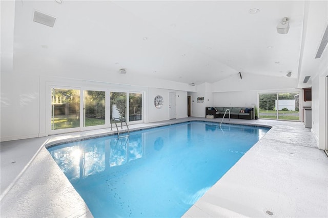 211 Rumstick Rd, Barrington, RI 02806 - indoor pool featuring an outdoor living space and a patio