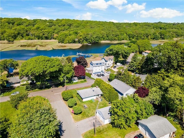 75 Circuit Dr, Narragansett, RI 02882 - aerial view of a nearby body of water and a forest