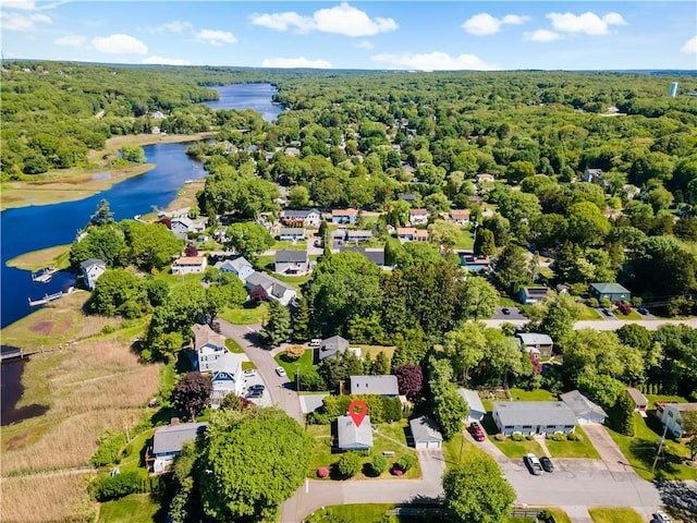 75 Circuit Dr, Narragansett, RI 02882 - bird's eye view of a nearby body of water and a forest