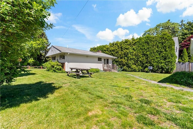 75 Circuit Dr, Narragansett, RI 02882 - view of yard featuring a wooden deck