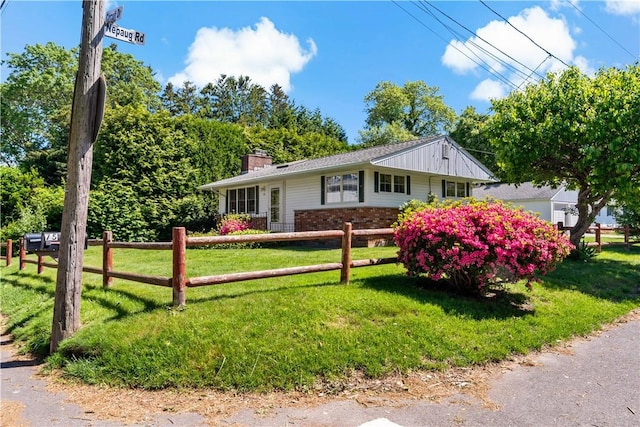 75 Circuit Dr, Narragansett, RI 02882 - single story home with brick siding and a chimney
