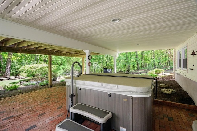 70 High Ridge Dr, Cumberland, RI 02864 - view of patio / terrace with a hot tub