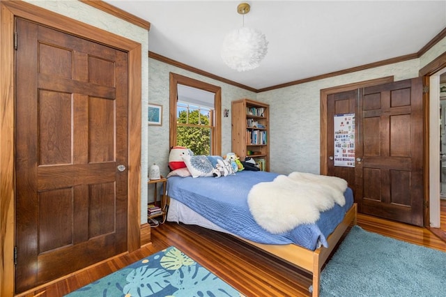 130 Highland Rd, Tiverton, RI 02878 - bedroom featuring wood finished floors and crown molding