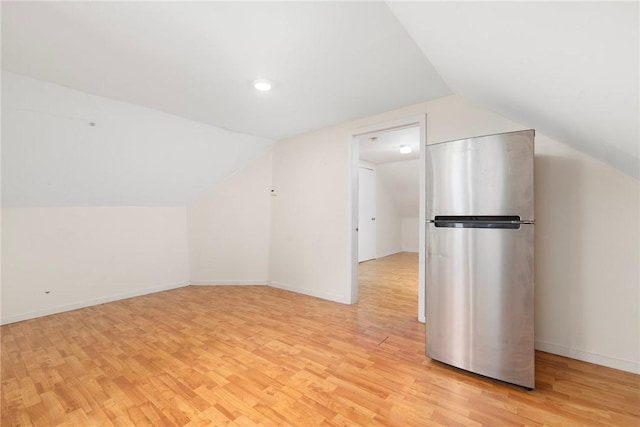 9 Sackett St, Providence, RI 02907 - additional living space featuring light wood-style floors, lofted ceiling, and baseboards
