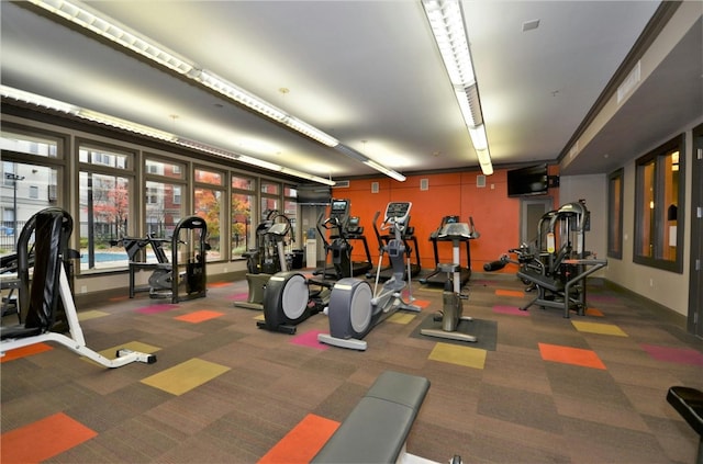 1000 Providence Pl Unit 142, Providence, RI 02903 - workout area with carpet flooring and baseboards