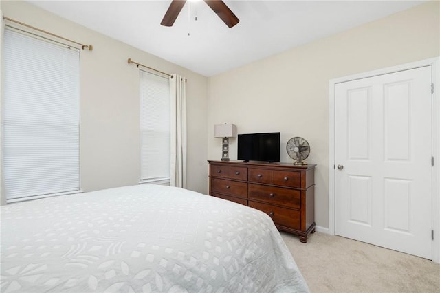 1000 Providence Pl Unit 142, Providence, RI 02903 - bedroom with light colored carpet and a ceiling fan