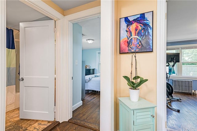 205 Carolyn St, Warwick, RI 02886 - corridor with radiator and wood finished floors
