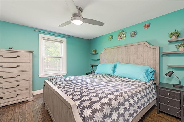 205 Carolyn St, Warwick, RI 02886 - bedroom featuring dark wood-style flooring and ceiling fan
