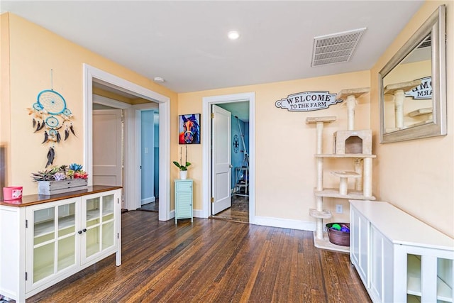 205 Carolyn St, Warwick, RI 02886 - corridor with dark wood-style flooring and recessed lighting
