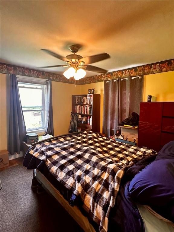 100 Benedict St, Pawtucket, RI 02861 - bedroom with carpet and a ceiling fan