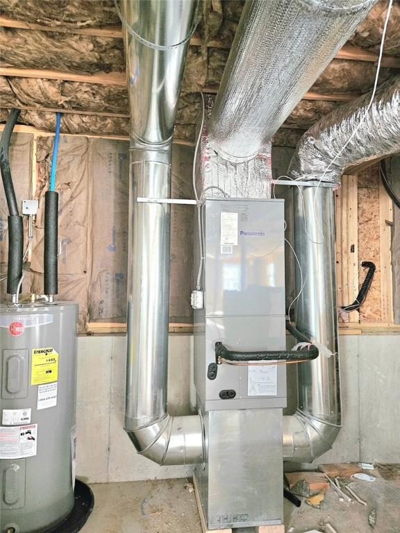 90 Grove St, Providence, RI 02903 - utility room featuring electric water heater